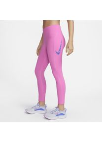 Nike Fast 7/8-hardlooplegging met halfhoge taille en zakken voor dames - Rood