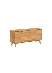 allnatura Sideboard "Tario" - Größe: H65xB134xT40 cm - Holzart: Wildeiche