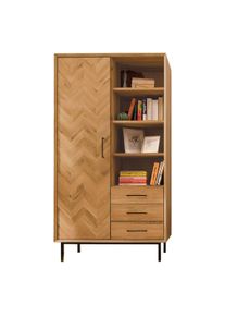 allnatura Highboard "Parquetta" - Holzart: Kernbuche