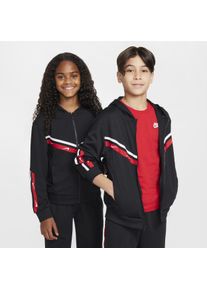 Nike Sportswear Club knit hoodie met rits over de hele lengte voor kids - Zwart