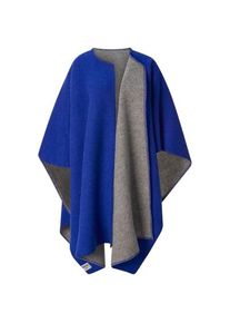 Røros Tweed Noorse poncho lamswol Blauw-grijs