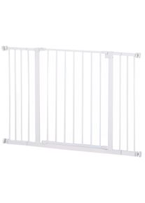 PawHut Pressure Fitted Pet Dog Safety Gate Metal Fence Extending 72-107cm Wide | Aosom Ireland