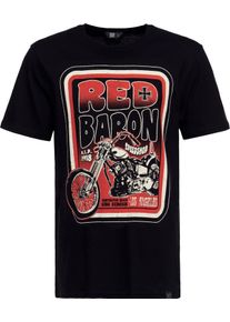 King Kerosin Red Baron Speedshop, t-shirt , kleur: Zwart/Rood/Wit , maat: M