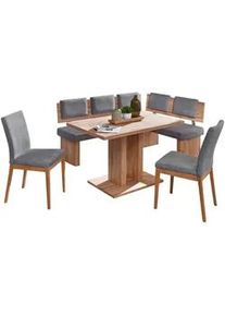 Cantus Eckbankgruppe , Grau, Eichefarben , Textil, Holzwerkstoff , eckig , Stoffauswahl, seitenverkehrt erhältlich, in verschiedenen Holz-Dekoren erhältlich , Esszimmer, Bänke, Eckbankgruppen