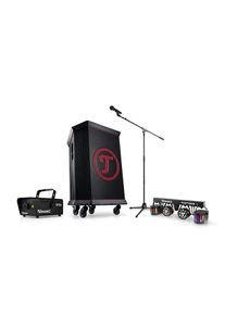 Teufel ROCKSTER + PartyBar2 + Nebelmaschine + Shure PGA58 + Stativ