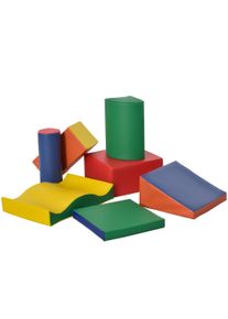 HOMCOM 7 Piece Soft Play Blocks Kids Climb & Crawl Gym Toy Foam Building, Stacking Blocks Non-Toxic Learning Play Set Educational Toy | Aosom Ireland