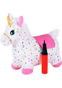 KNORRTOYS® Hüpftier »Einhorn bunt«, inkl. Luftpumpe, mit Kuschelbezug