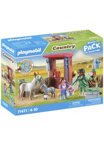 Playmobil® Konstruktions-Spielset »Tierarzteinsatz bei den Eseln (71471), Country«, (55 St.), teilweise aus recyceltem Material; Made in Europe