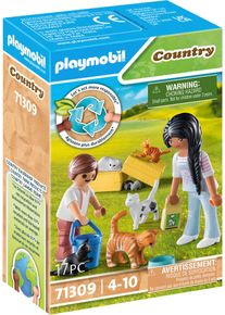 Playmobil® Konstruktions-Spielset »Katzenfamilie (71309), Country«, (17 St.), teilweise aus recyceltem Material; Made in Germany