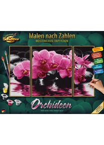 Schipper Malen nach Zahlen »Meisterklasse Triptychon - Orchideen«, Made in Germany