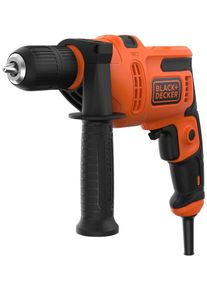 Black & Decker Black + Decker Schlagbohrmaschine »BEH200K«, (Set, 2 tlg.), inkl. Koffer und zusätzlichem Zweithandgriff