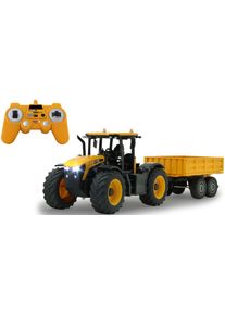 Jamara RC-Auto »JCB Fastrac Traktor mit Kippanhänger 1:24 - 2,4 GHz«, mit LED-Lichtern