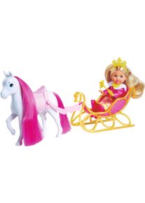 Simba Minipuppe »Evi Love, Princess Ride«, mit Winterschlitten und Pferd