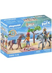 Playmobil® Konstruktions-Spielset »Reitausflug an den Strand (71470), Horses of Waterfall«, (43 St.), mit Amelia und Ben; teilweise aus recyceltem Material; Made in Europe