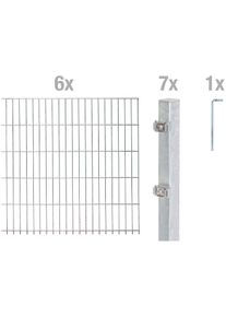 Alberts Doppelstabmattenzaun »Grundset«, Höhe: 80 - 160 cm, Gesamtlänge: 4 - 30 m, zum Einbetonieren