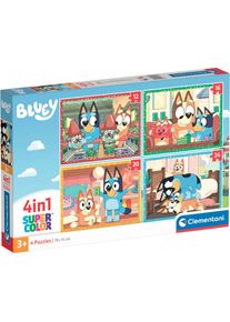 Clementoni® Puzzle »Bluey, 4in1 Supercolor«, Made in Europe; FSC® - schützt Wald - weltweit