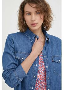 Levi's camasa jeans femei, cu guler clasic, regular