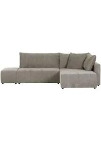 CARRYHOME Ecksofa , Hellbraun , Textil , Füllung: Polyetherschaumkern,Polyetherschaumkern , Ottomane rechts, seitenverkehrt montierbar, L-Form , 295x200 cm , Liegefunktion, Rücken echt , Wohnzimmer, Sofas & Couches, Wohnlandschaften, Ecksofas mit Schlaffunktion