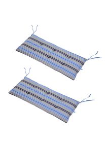 Outsunny Outdoor Bench Swing Chair Cushion Seat Pad Mat Replacement for 2-3 Seater, Garden Patio, 120L x 50W x 5T cm, Blue Stripes