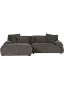 CARRYHOME Ecksofa , Dunkelgrau , Textil , Füllung: Polyetherschaumkern,Polyetherschaumkern , Ottomane links, L-Form , 274x174 cm , Stoffauswahl, Rücken echt , Wohnzimmer, Sofas & Couches, Wohnlandschaften, Ecksofas