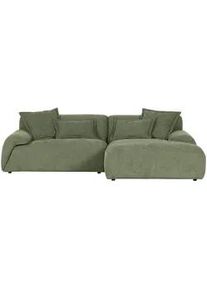 CARRYHOME Ecksofa , Olivgrün , Textil , Füllung: Polyetherschaumkern,Polyetherschaumkern , Ottomane rechts, L-Form , 274x174 cm , Stoffauswahl, Rücken echt , Wohnzimmer, Sofas & Couches, Wohnlandschaften, Ecksofas