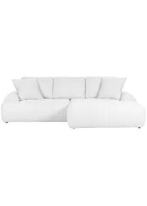 CARRYHOME Ecksofa , Weiß , Textil , Füllung: Polyetherschaumkern,Polyetherschaumkern , Ottomane rechts, L-Form , 286x195 cm , Stoffauswahl, seitenverkehrt erhältlich, Rücken echt , Wohnzimmer, Sofas & Couches, Wohnlandschaften, Ecksofas