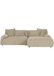 CARRYHOME Ecksofa , Beige , Textil , Füllung: Polyetherschaumkern,Polyetherschaumkern , Ottomane rechts, L-Form , 274x174 cm , Stoffauswahl, Rücken echt , Wohnzimmer, Sofas & Couches, Wohnlandschaften, Ecksofas