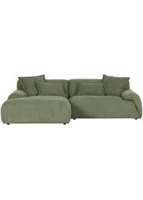 CARRYHOME Ecksofa , Olivgrün , Textil , Füllung: Polyetherschaumkern,Polyetherschaumkern , Ottomane links, L-Form , 274x174 cm , Stoffauswahl, Rücken echt , Wohnzimmer, Sofas & Couches, Wohnlandschaften, Ecksofas