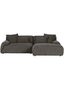 CARRYHOME Ecksofa , Dunkelgrau , Textil , Füllung: Polyetherschaumkern,Polyetherschaumkern , Ottomane rechts, L-Form , 274x174 cm , Stoffauswahl, Rücken echt , Wohnzimmer, Sofas & Couches, Wohnlandschaften, Ecksofas