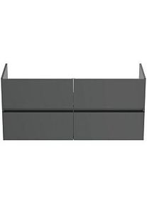 Ideal Standard Eurovit Plus Möbeldoppelwaschtischunterschrank R0267TI Grau glänzend lackiert, 120x44x55cm, 4 Auszüge