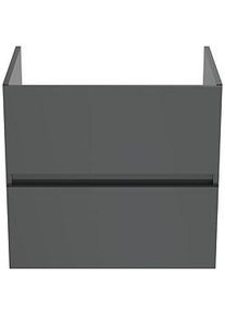 Ideal Standard Eurovit Plus Möbeldoppelwaschtischunterschrank R0259TI Grau glänzend lackiert, 60x44x55cm, 2 Auszüge