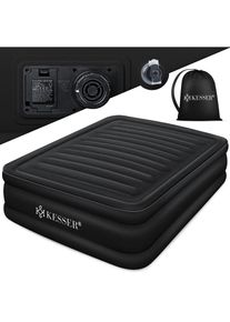 Kesser Matelas gonflable Lit gonflable avec pompe électrique intégrée Matelas gonflable surélevé intégré pour les invités de nuit avec sac de rangement Noir