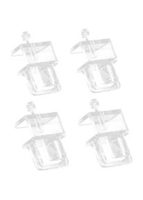 Bluedeer - Lot de 4 Clips pour Couvercle en Verre d'aquarium, Clip de Couvercle d'aquarium, Support Acrylique pour Aquarium, pour Aquariums sans