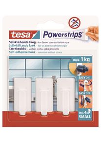 Tesa Powerstrips Hooks Small Classic self-adhesive White