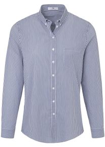 Peter Hahn - Blouse met button-downkraag, blauw, Maat 36, katoen