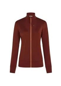 Damen Hoodie Icebreaker Merino 260 Quantum IV LS Zip Port/Cedar Wood XS - Rot