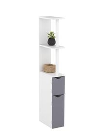 IDOMYA Essentials Badkamerkast wit/lichtgrijs - (B)15,2 x (H)118 x