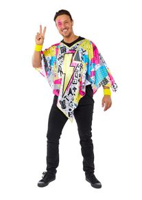 Amscan 2-delig kostuum "80er Hippie Poncho Onesie" meerkleurig - 7% |