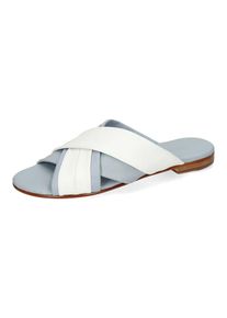 Melvin & Hamilton MELVIN & HAMILTON Leren slippers "Hanna 60" wit/lichtblauw - 60% |