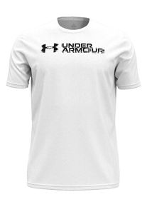 Under Armour Trainingsshirt "Sliced Wordmark" wit - 40% | Maat: 3XL |