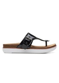 Clarks Leren teenslippers zwart - 73% | Maat: 36 |