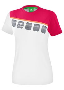Erima Trainingsshirt "5-C" wit/rood - 42% | Maat: 128 |