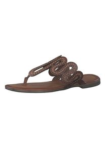 s.Oliver S. Oliver Leren teenslippers bruin - 65% | Maat: 36 |