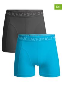 MUCHACHOMALO 2-delige set: boxershorts antraciet/blauw - 41% | Maat: