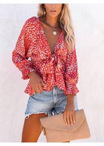 Milan Kiss Blouse koraalrood/meerkleurig - 71% | Maat: S |