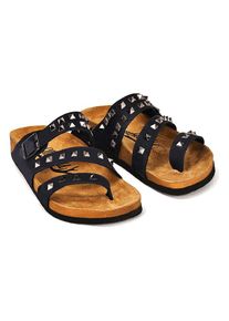 Moosefield Leren teenslippers donkerblauw - 51% | Maat: 40 |