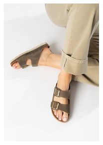 BAYTON Leren slippers "Atlas" bruin - 63% | Maat: 36 |