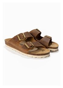 BAYTON Leren slippers "Atlas" bruin - 59% | Maat: 39 |