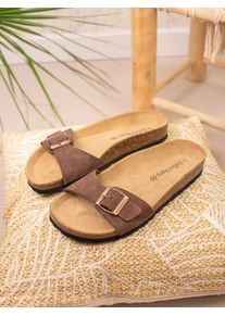 BABUNKERS Family Leren slippers bruin - 70% | Maat: 42 |