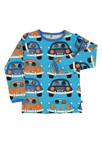 Smafolk Småfolk Longsleeve "Car" blauw - 42% | Maat: 146/152 |